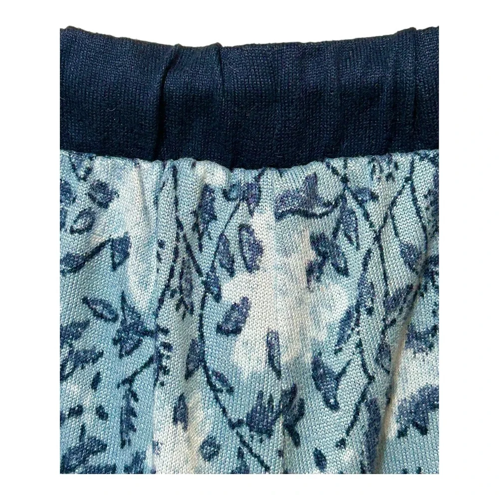 Lucky Brand Women's Floral Pajamas Sleepwear XL Blue Stretch Pockets Soft Cozy